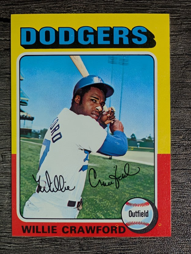 1975 Topps Mini #186 Willie Crawford (EX)