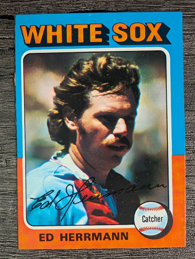 1975 Topps Mini #219 Ed Herrmann (EXMT)
