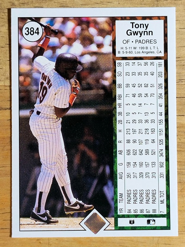 1989 Upper Deck #384 Tony Gwynn