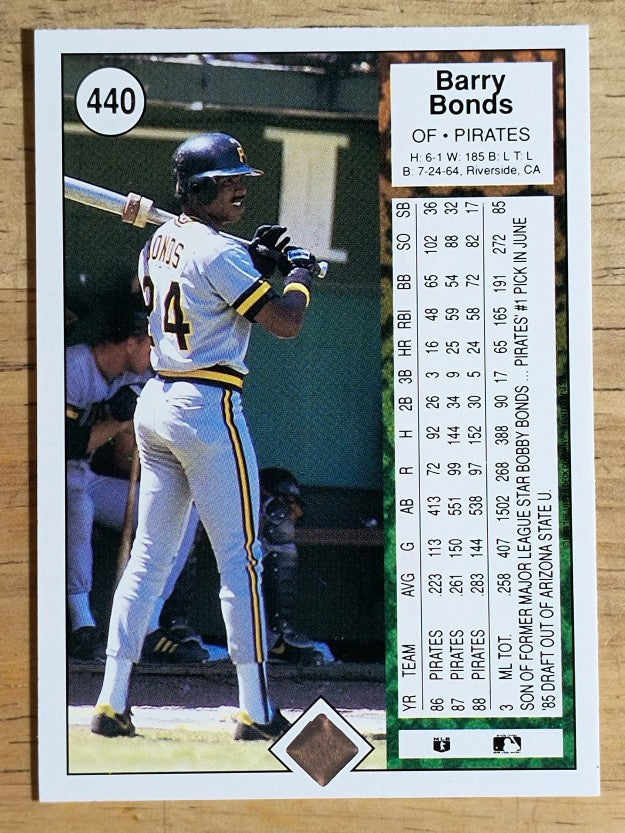 1989 Upper Deck #440 Barry Bonds