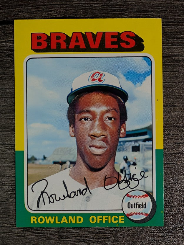 1975 Topps Mini #262 Rowland Office RC (EXMT)