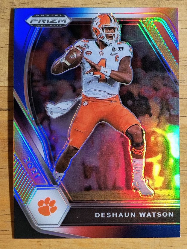 2021 Panini Prizm Draft Picks Prizms Red White and Blue #2 Deshaun Watson