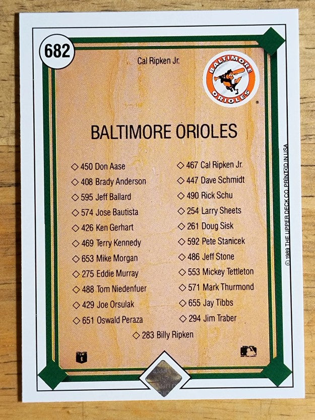 1989 Upper Deck #682 Cal Ripken TC