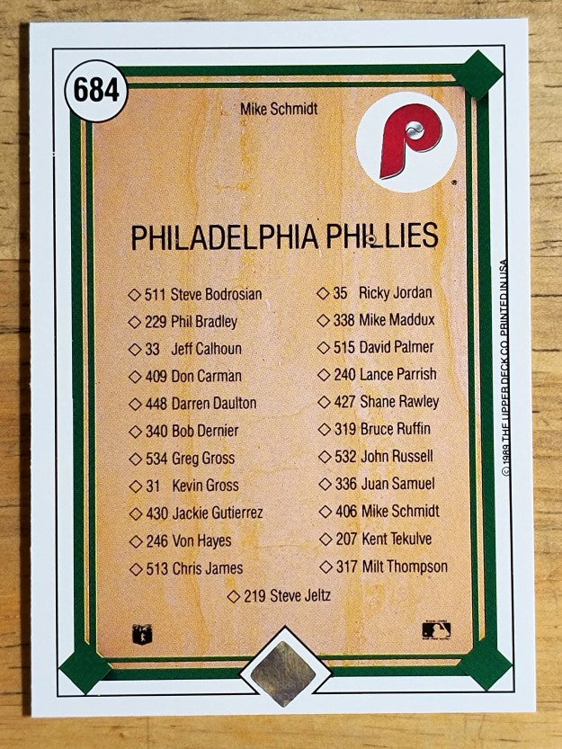 1989 Upper Deck #684 Mike Schmidt TC