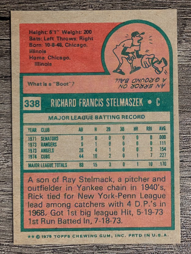 1975 Topps Mini #338 Rich Stelmaszek (EXMT)