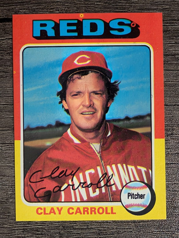 1975 Topps Mini #345 Clay Carroll (FACTORY SHORT)