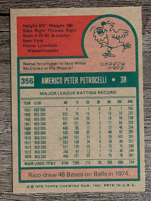 1975 Topps Mini #356 Rico Petrocelli (EXMT)