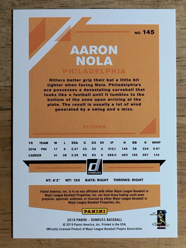 2019 Donruss Variations #145 Aaron Nola