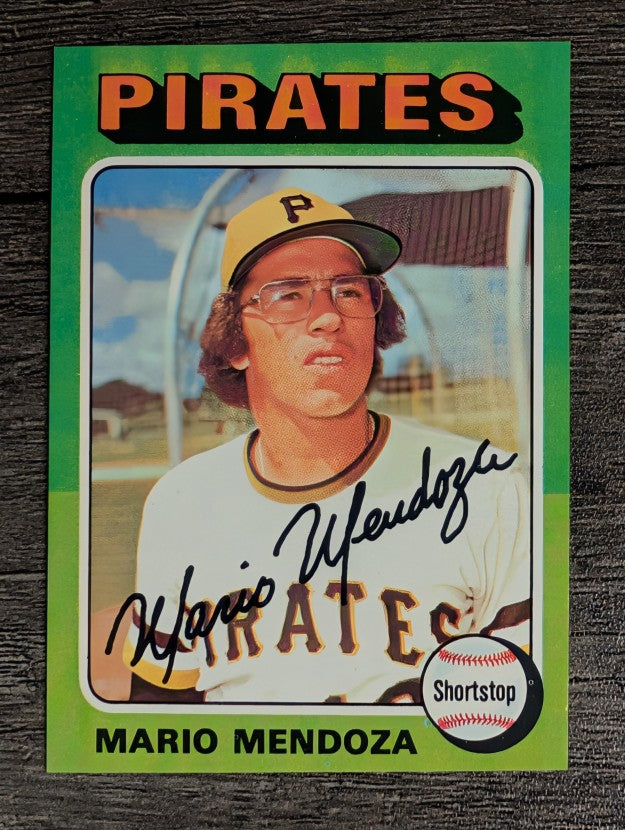 1975 Topps Mini #457 Mario Mendoza RC (EXMT)