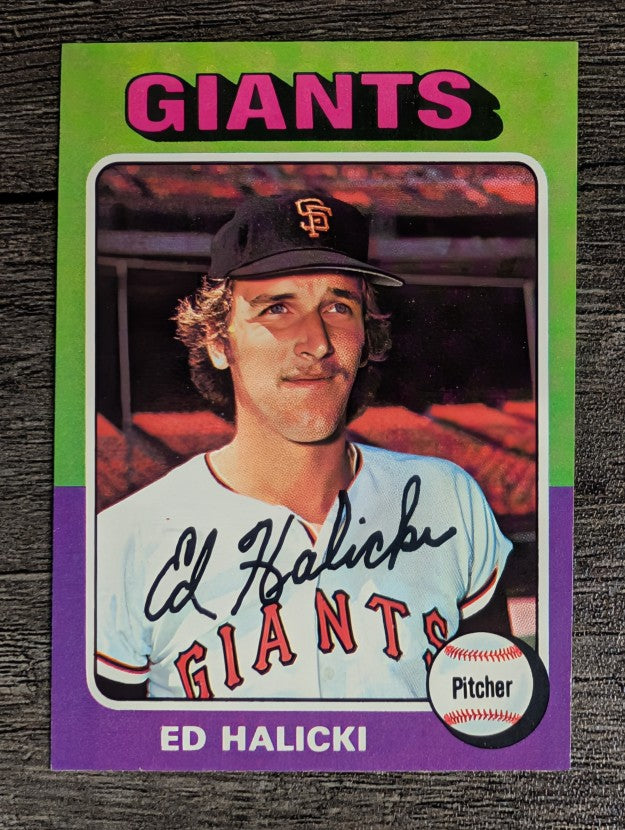 1975 Topps Mini #467 Ed Halicki RC (EXMT)
