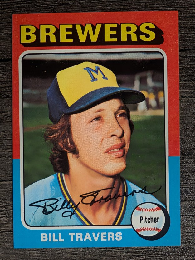 1975 Topps Mini #488 Bill Travers RC (NMMT)