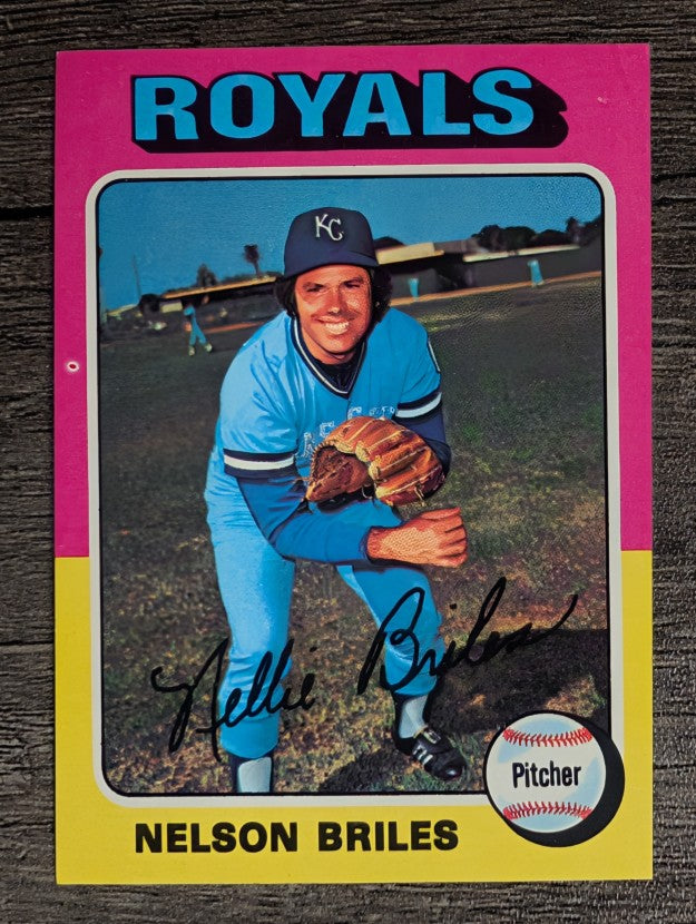 1975 Topps Mini #495 Nelson Briles (EX)