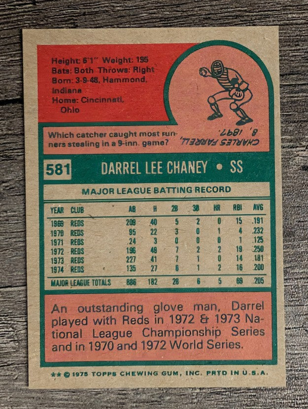 1975 Topps Mini #581 Darrel Chaney (NM)
