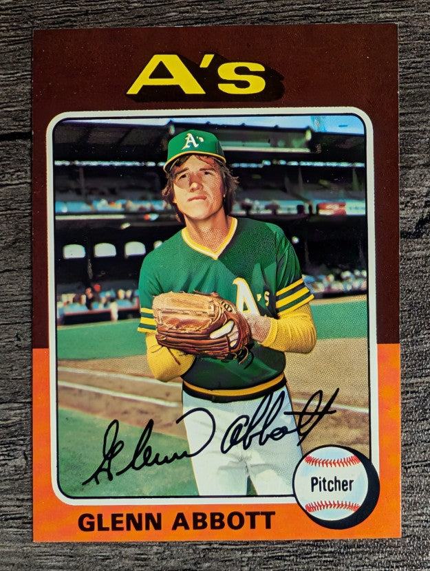 1975 Topps Mini #591 Glenn Abbott (EXMT)