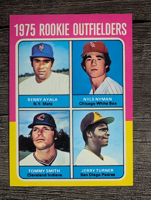 1975 Topps Mini #619 Benny Ayala/Nyls Nyman/Tommy Smith/Jerry Turner RC (NMMT)
