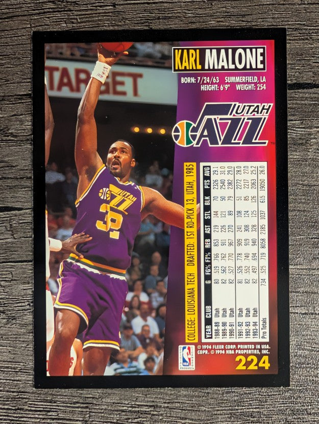 1994-95 Fleer #224 Karl Malone