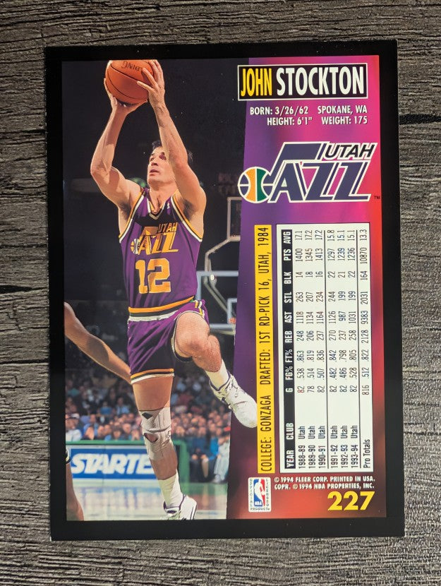 1994-95 Fleer #227 John Stockton (NM)