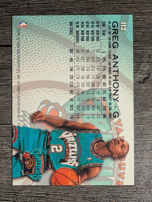 1996-97 Fleer #112 Greg Anthony