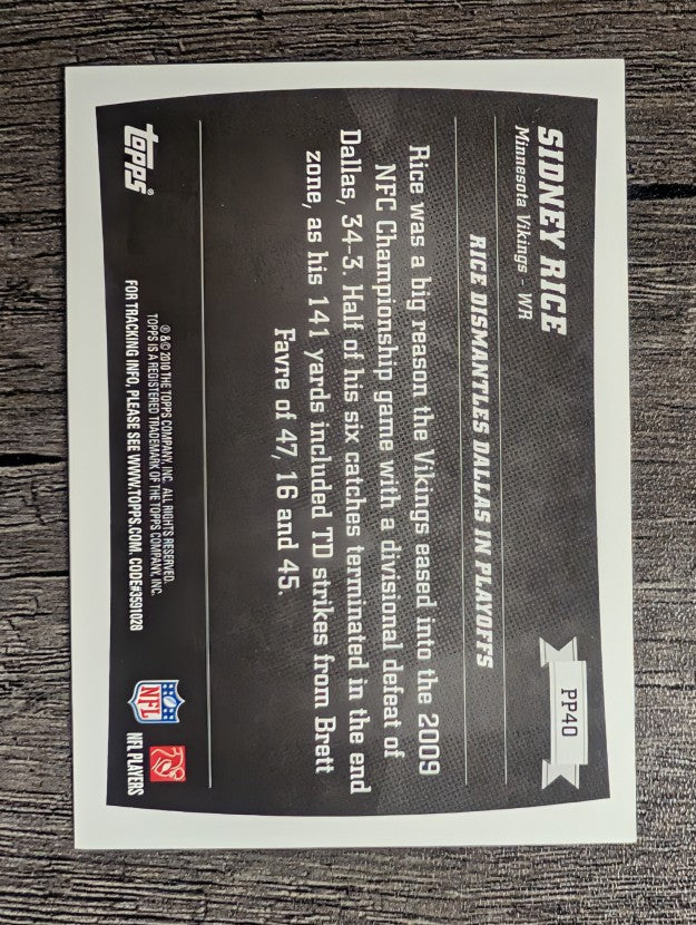 2010 Topps Peak Performance #PP40 Sidney Rice