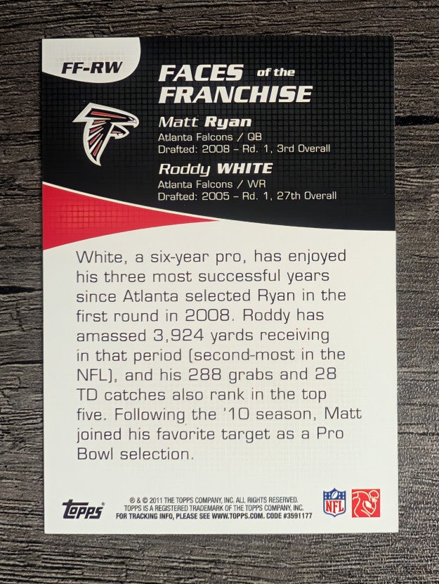 2011 Topps Faces of the Franchise #RW Matt Ryan/Roddy White