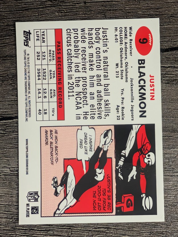 2012 Topps Chrome 1957 #9 Justin Blackmon