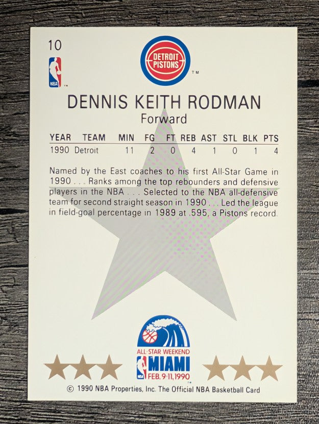 1990-91 Hoops #10 Dennis Rodman AS SP