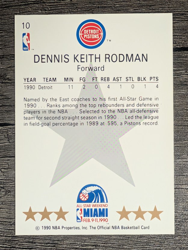 1990-91 Hoops #10 Dennis Rodman AS SP