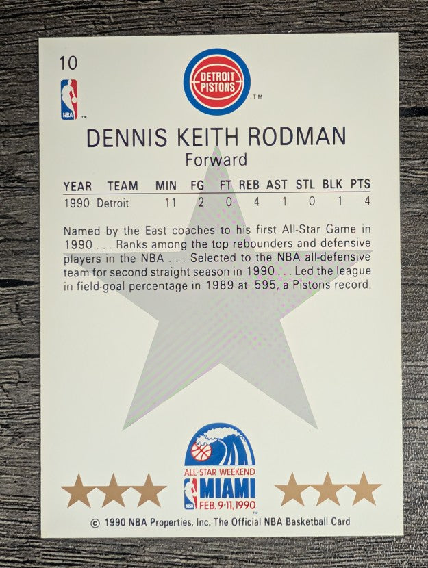 1990-91 Hoops #10 Dennis Rodman AS SP