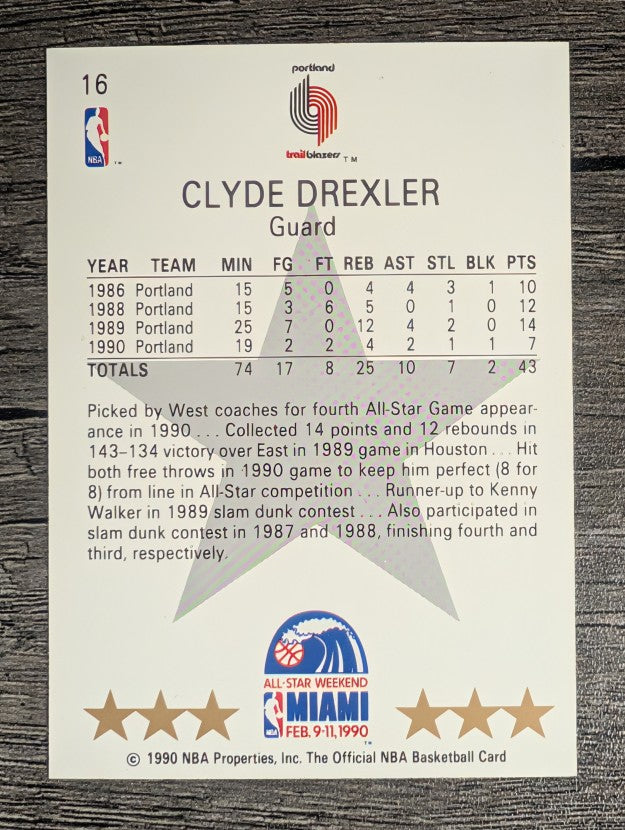 1990-91 Hoops #16 Clyde Drexler AS SP