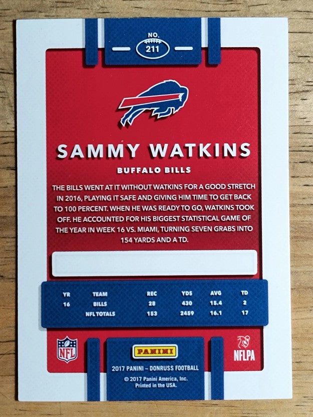 2017 Donruss #211 Sammy Watkins
