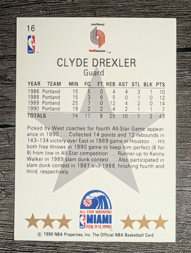1990-91 Hoops #16 Clyde Drexler AS SP