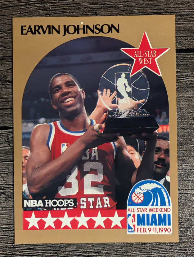 1990-91 Hoops #18 Magic Johnson AS SP (EXMT)