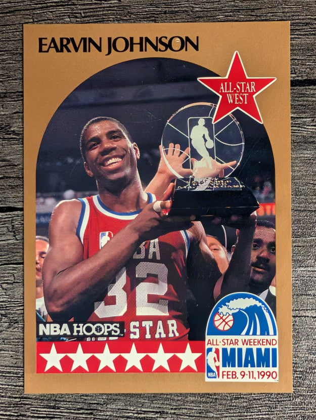 1990-91 Hoops #18 Magic Johnson AS SP (EXMT)