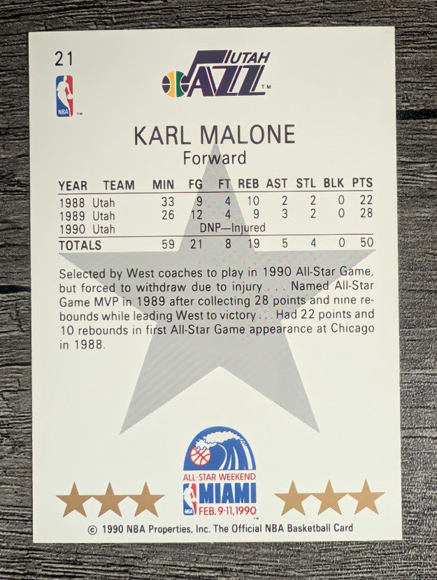 1990-91 Hoops #21 Karl Malone AS SP