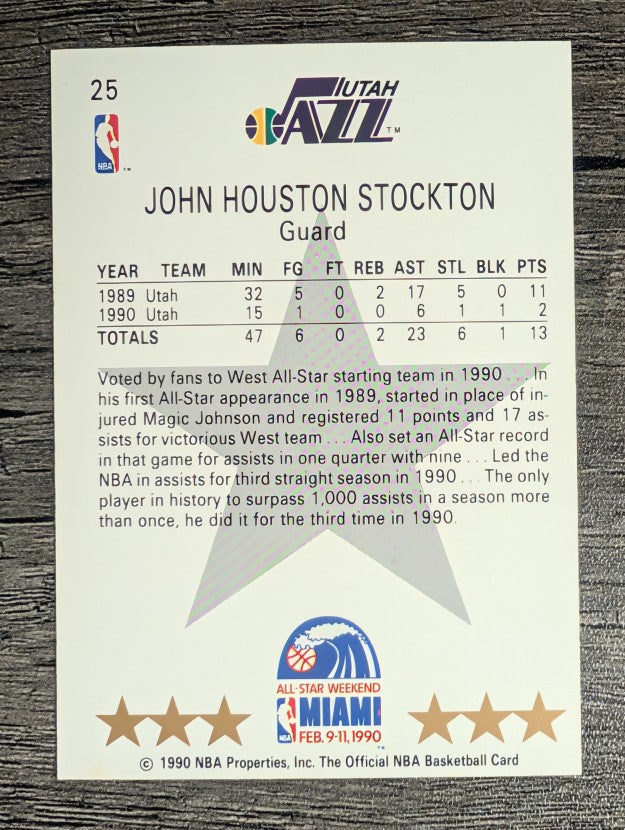 1990-91 Hoops #25 John Stockton AS SP
