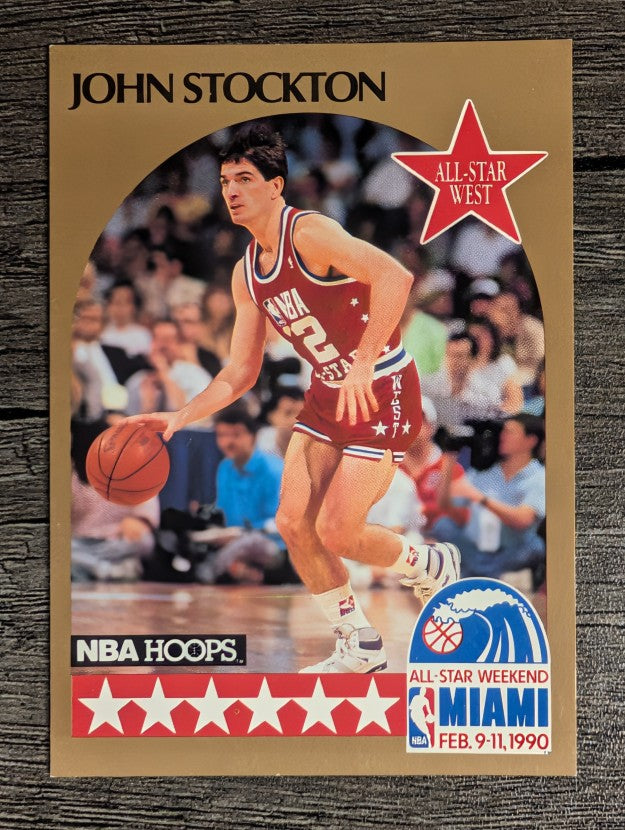 1990-91 Hoops #25 John Stockton AS SP