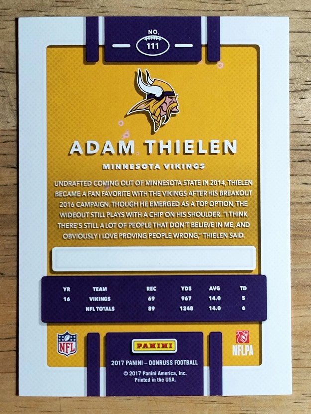 2017 Donruss #111 Adam Thielen