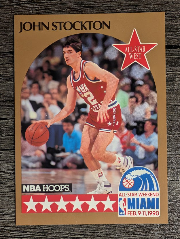1990-91 Hoops #25 John Stockton AS SP