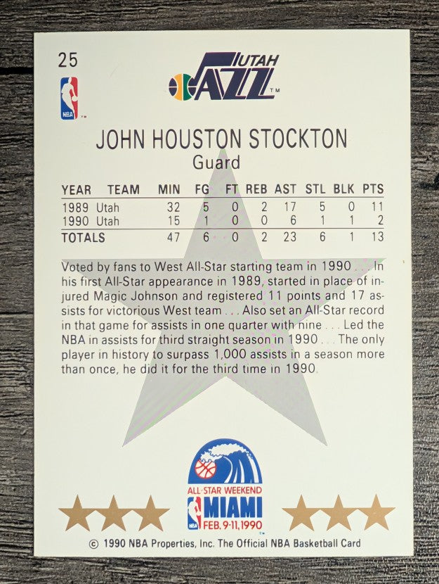 1990-91 Hoops #25 John Stockton AS SP (NM)
