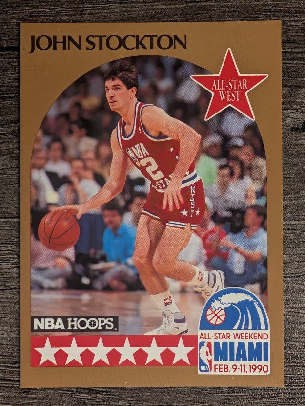 1990-91 Hoops #25 John Stockton AS SP