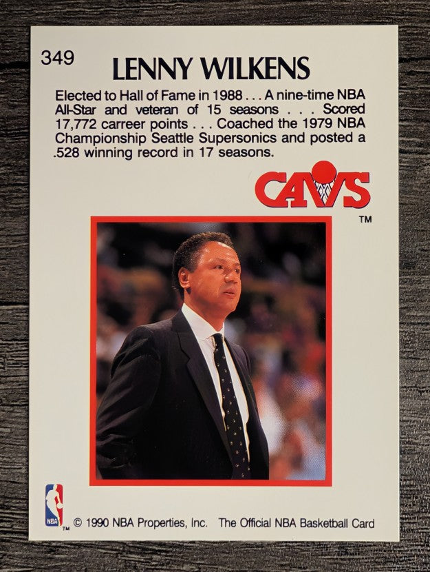 1990-91 Hoops #349 Lenny Wilkens CO