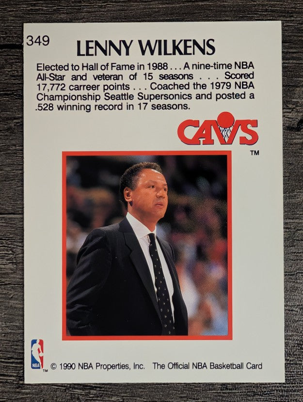 1990-91 Hoops #349 Lenny Wilkens CO