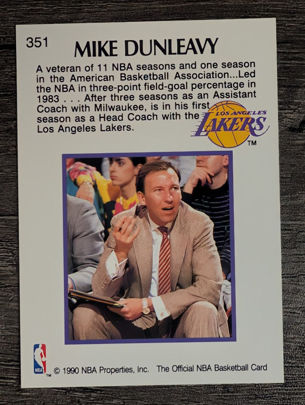 1990-91 Hoops #351 Mike Dunleavy CO