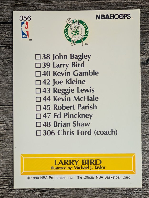 1990-91 Hoops #356 Larry Bird TC