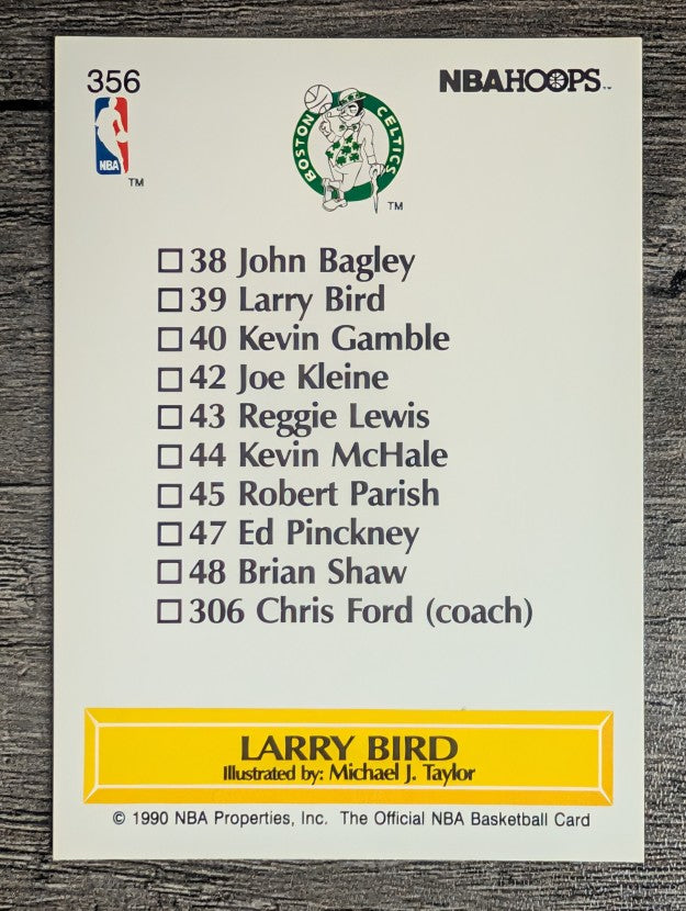 1990-91 Hoops #356 Larry Bird TC