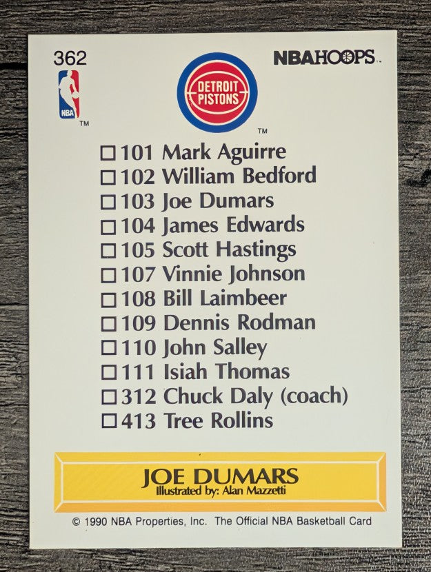 1990-91 Hoops #362 Joe Dumars TC