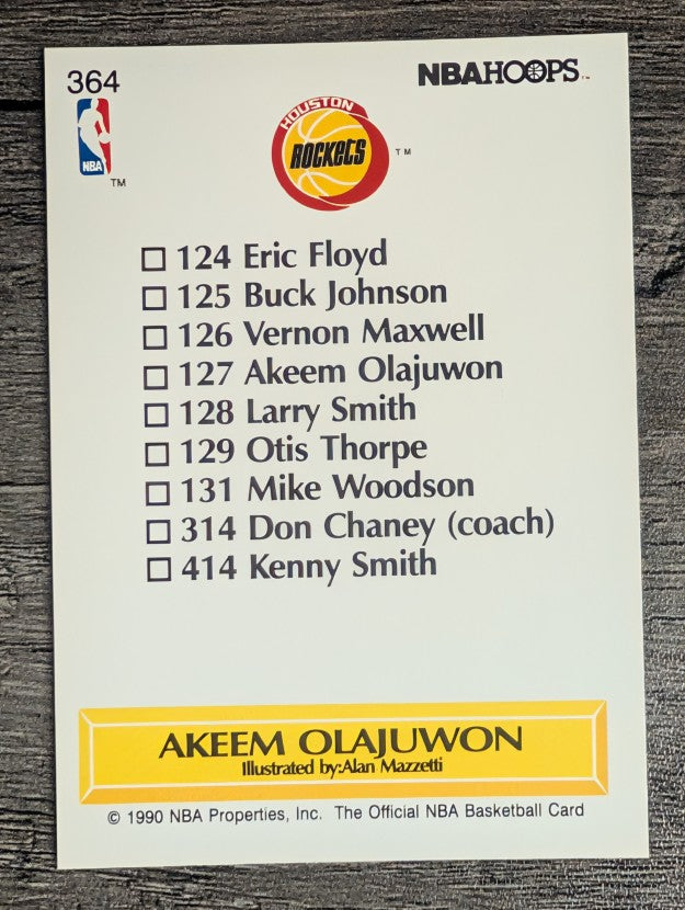 1990-91 Hoops #364 Hakeem Olajuwon TC