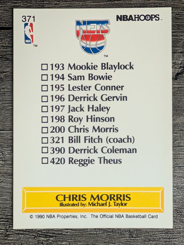 1990-91 Hoops #371 Chris Morris TC