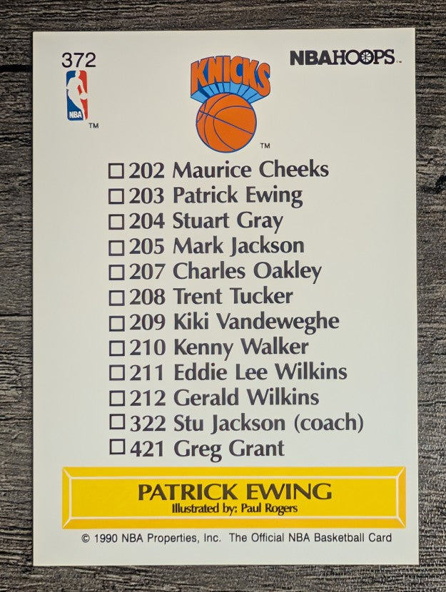 1990-91 Hoops #372 Patrick Ewing TC