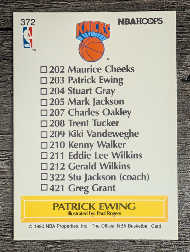 1990-91 Hoops #372 Patrick Ewing TC